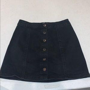 black jean skirt